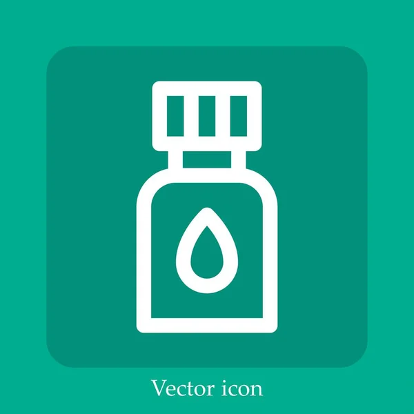 Essential Oil Vector Icon Linear Icon Line Editable Stroke — Stock Vector