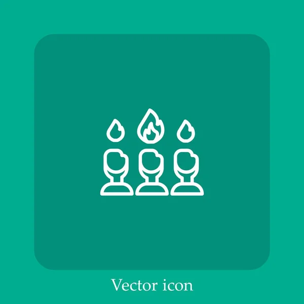 Ícone Vetor Fantasma Santo Linear Icon Line Com Curso Editável — Vetor de Stock