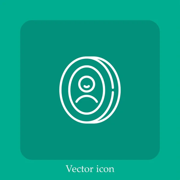 Ícone Vetor Imagem Linear Icon Line Com Curso Editável — Vetor de Stock