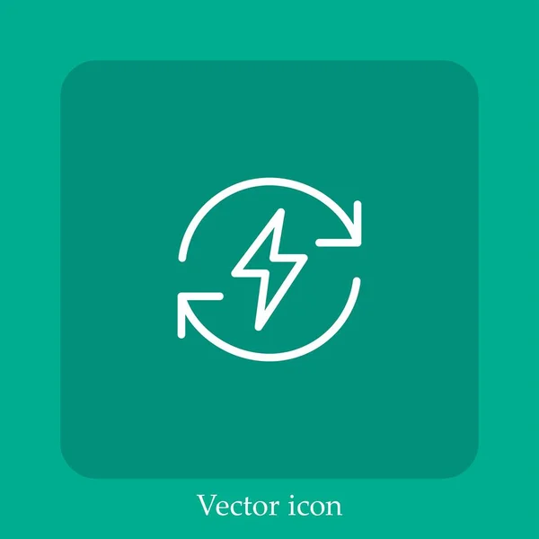 Renouveler Icône Vectorielle Icône Linéaire Ligne Avec Trait Modifiable — Image vectorielle