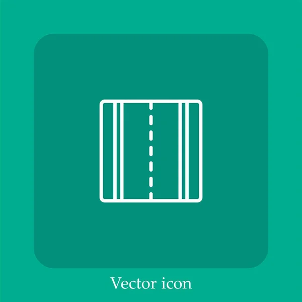 Ícone Vetor Estrada Linear Icon Line Com Curso Editável — Vetor de Stock