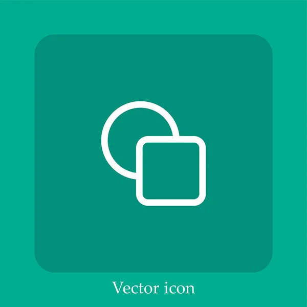 Forma Ícone Vetorial Linear Icon Line Com Curso Editável — Vetor de Stock