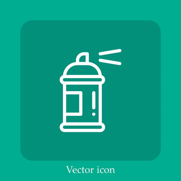 Spray Vector Icon Lineare Icon Line Mit Editierbarem Strich — Stockvektor