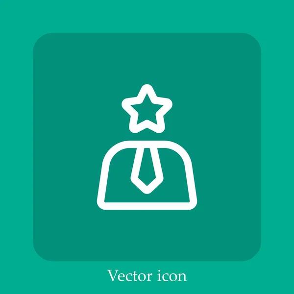 Terno Ícone Vetor Linear Icon Line Com Curso Editável — Vetor de Stock