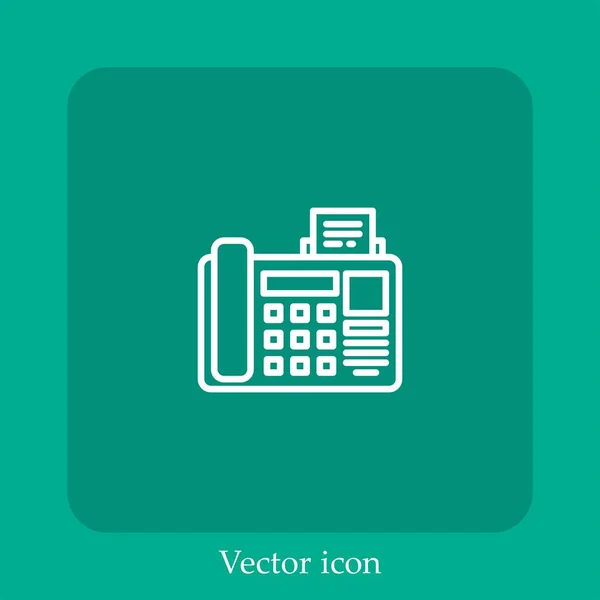 Icône Vectorielle Téléphonique Icône Linéaire Ligne Avec Course Modifiable — Image vectorielle