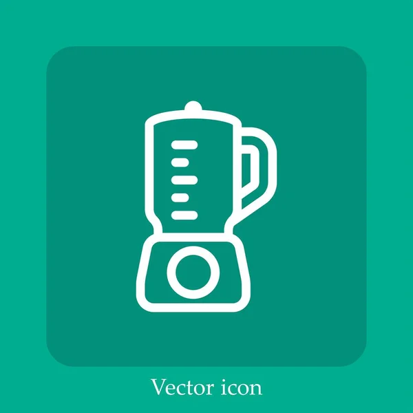 Mezclador Icono Vectorial Icon Line Lineal Con Carrera Editable — Vector de stock