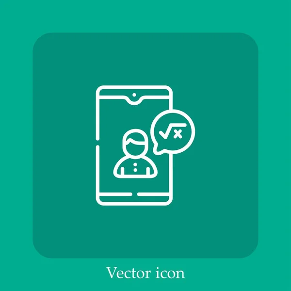 Matemáticas Icono Vectorial Icon Line Lineal Con Carrera Editable — Vector de stock