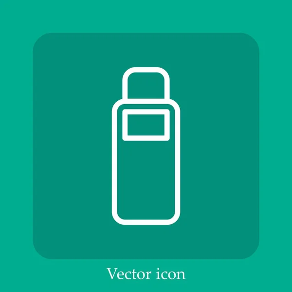 Toner Vetor Ícone Linear Icon Line Com Curso Editável — Vetor de Stock