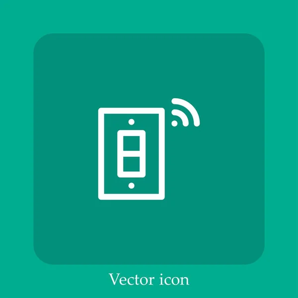 Schalter Vektorsymbol Lineare Icon Line Mit Editierbarem Strich — Stockvektor