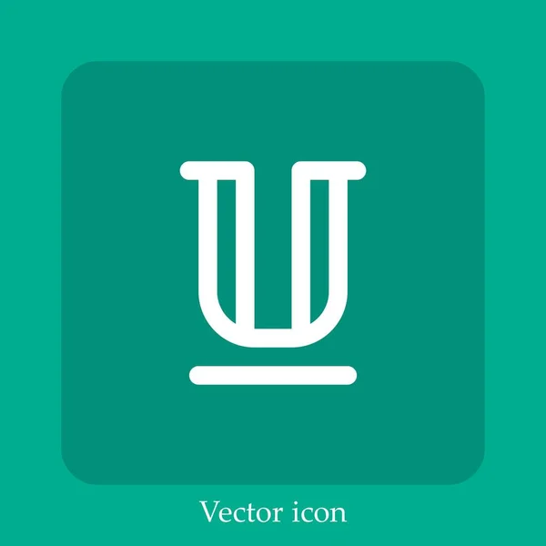 Unterstreichen Vektorsymbol Lineare Icon Line Mit Editierbarem Strich — Stockvektor