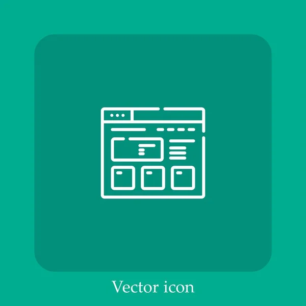 Icône Vectorielle Utilisateur Icône Linéaire Ligne Avec Trait Modifiable — Image vectorielle