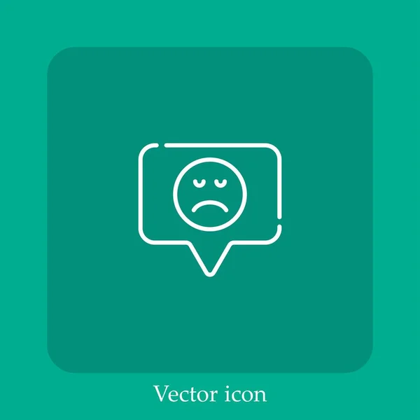 Chat Vektori Kuvake Lineaarinen Icon Line Muokattavissa Aivohalvaus — vektorikuva