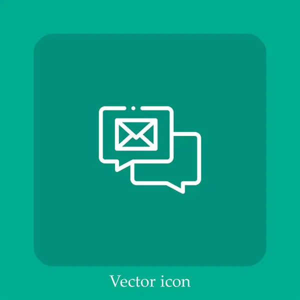 Mail Vektor Symbol Lineare Icon Line Mit Editierbarem Strich — Stockvektor