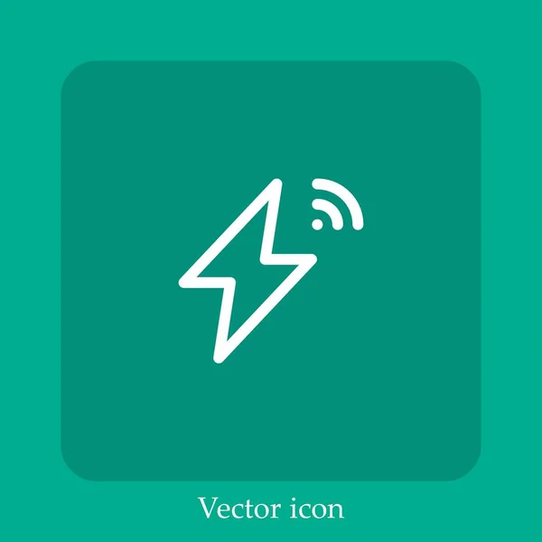 Energie Vektor Symbol Lineare Icon Line Mit Editierbarem Strich — Stockvektor
