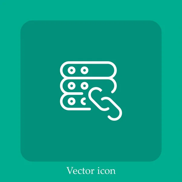 Link Vector Icon Linear Icon Line Editable Stroke — Stock Vector