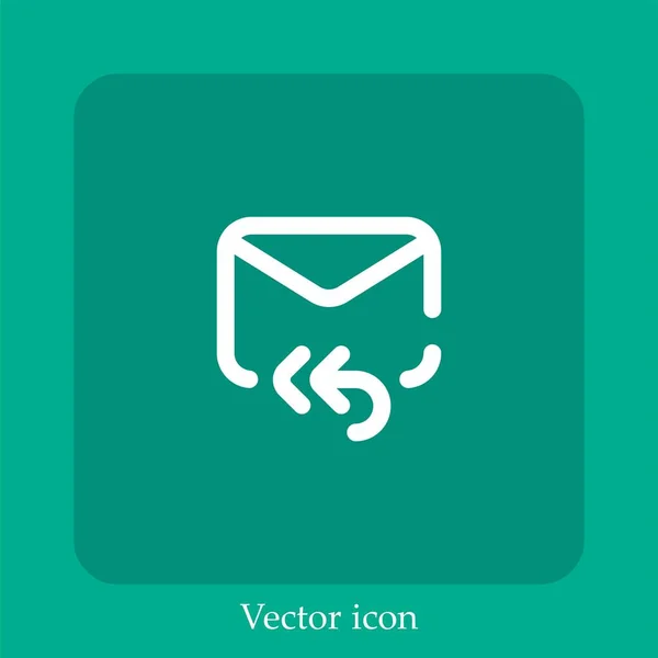 Antwort Nachricht Vektor Symbol Lineare Icon Line Mit Editierbarem Strich — Stockvektor