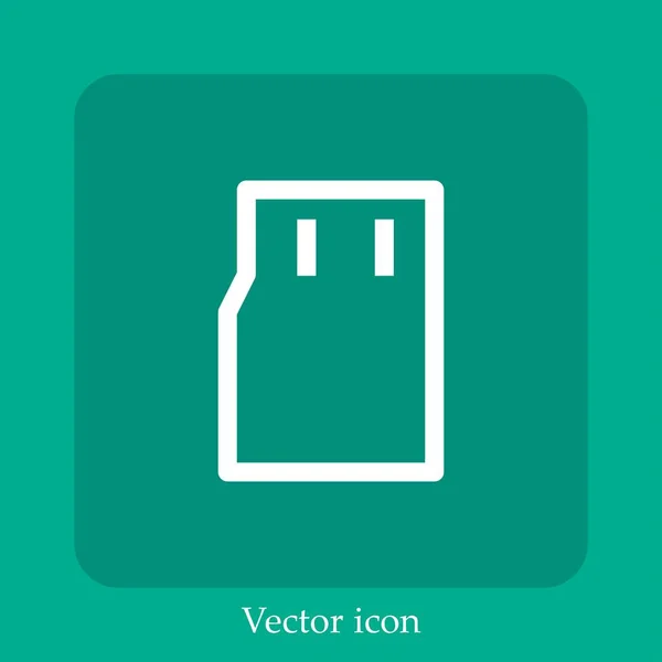 Card Vector Icon Linear Icon Line Editable Stroke — Stock Vector