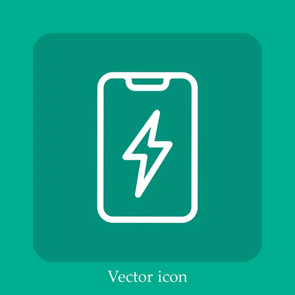 Smartphone Vektor Symbol Lineare Icon Line Mit Editierbarem Strich — Stockvektor