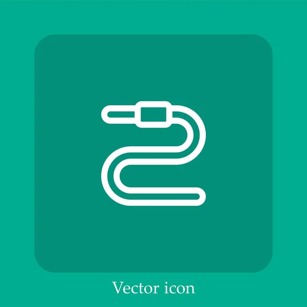 Ícone Vetorial Worm Linear Icon Line Com Curso Editável — Vetor de Stock