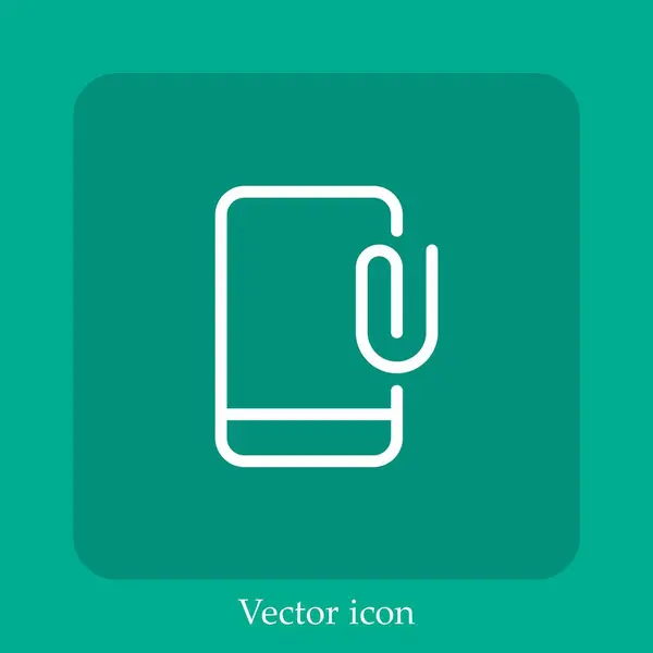 Handy Vektor Symbol Lineare Symbol Linie Mit Editierbarem Strich — Stockvektor