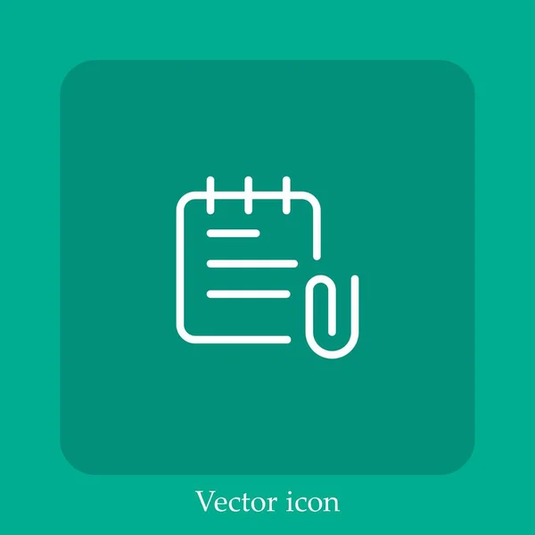 Befestigungsvektorsymbol Lineare Icon Line Mit Editierbarem Strich — Stockvektor