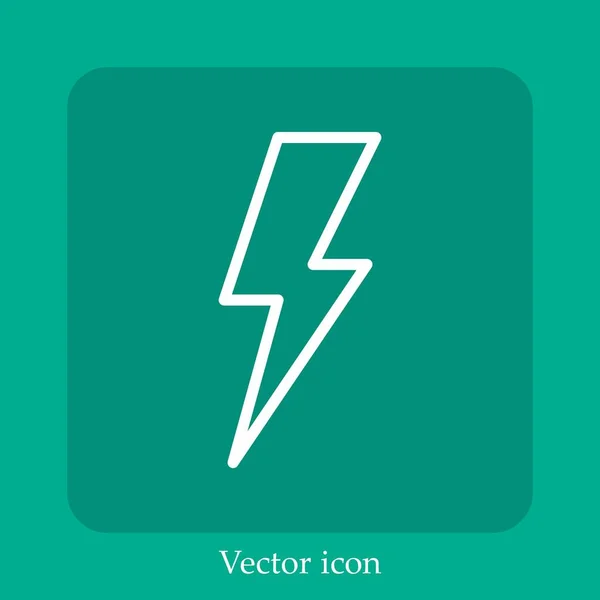 Flash Symbol Vektor Symbol Lineare Icon Line Mit Editierbarem Strich — Stockvektor