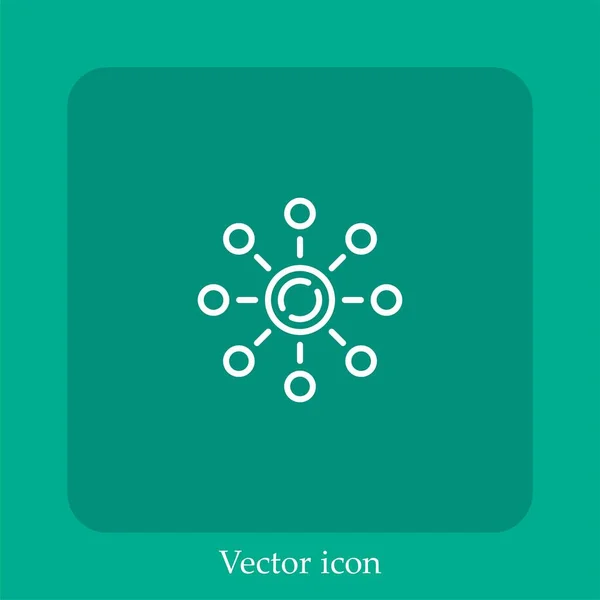 Netzwerk Vektorsymbol Lineare Icon Line Mit Editierbarem Strich — Stockvektor