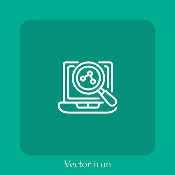 Teilen Des Vektorsymbols Lineare Icon Line Mit Editierbarem Strich — Stockvektor
