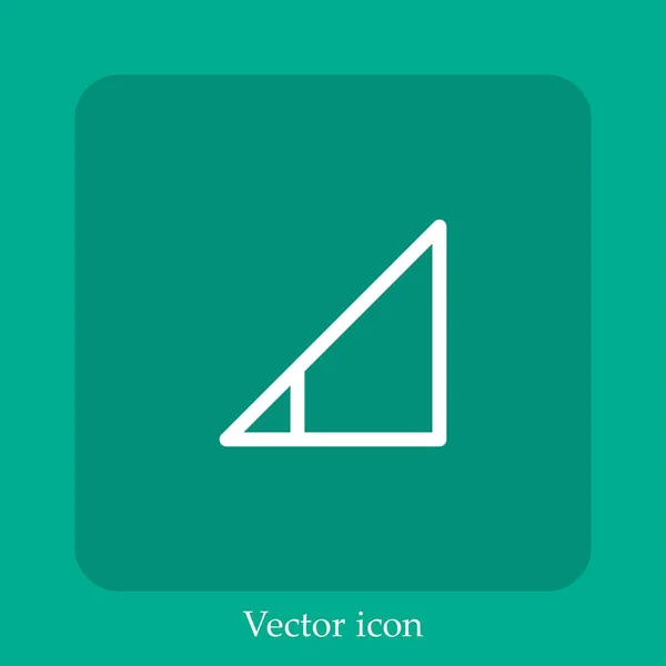 Icono Vector Señal Icon Line Lineal Con Carrera Editable — Vector de stock