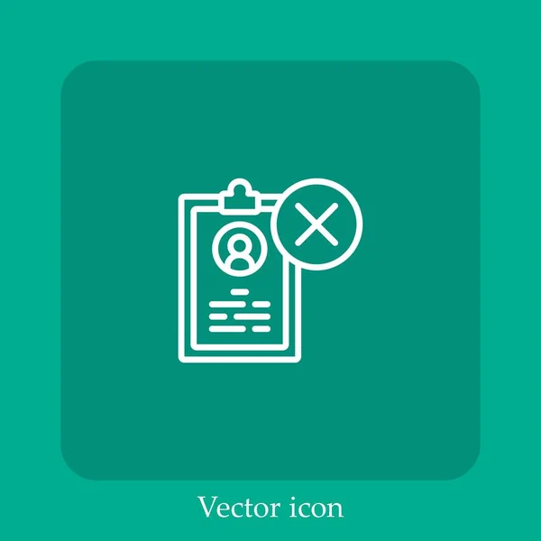Resume Vector Icon Linear Icon Line Editable Stroke — Stock Vector