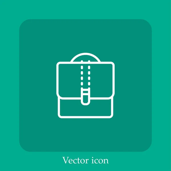 Camera Bag Vector Icon Linear Icon Line Editable Stroke — Stock Vector