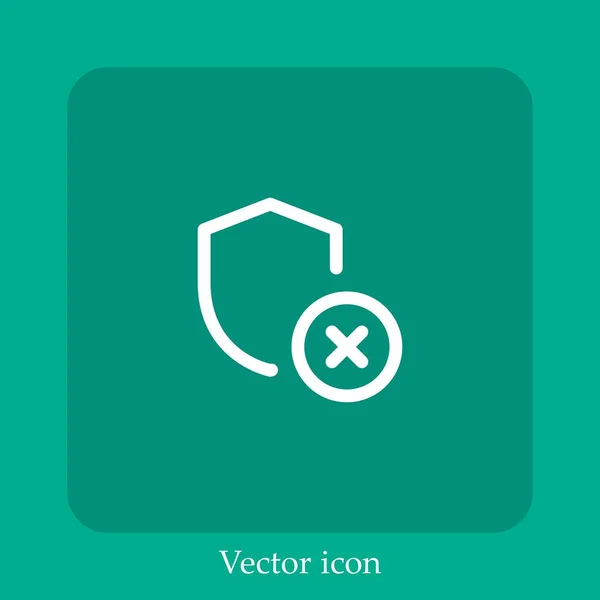 Vektor Symbol Entfernen Lineare Icon Line Mit Editierbarem Strich — Stockvektor