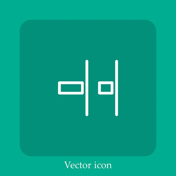 Rechts Ausrichten Vektorsymbol Lineare Icon Line Mit Editierbarem Strich — Stockvektor