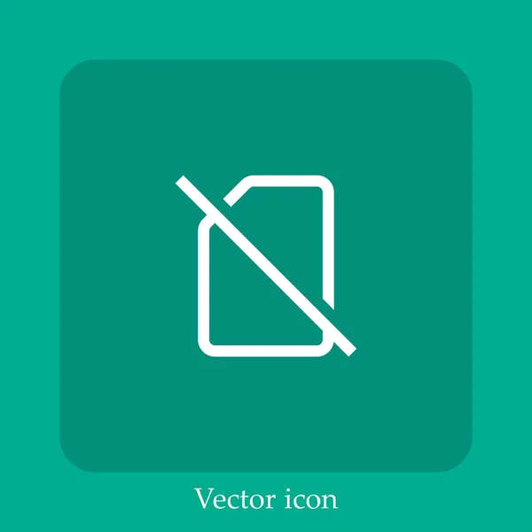 Ícone Vetor Cartão Sim Linear Icon Line Com Curso Editável — Vetor de Stock