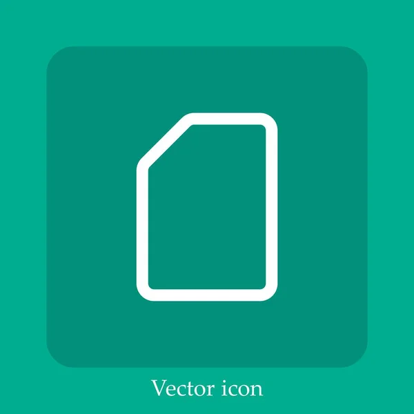 Simulasi Kartu Vektor Ikon Linear Icon Line Dengan Coretan Yang - Stok Vektor