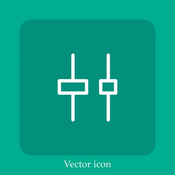 Center Align Vektor Icon Lineare Icon Line Mit Editierbarem Strich — Stockvektor