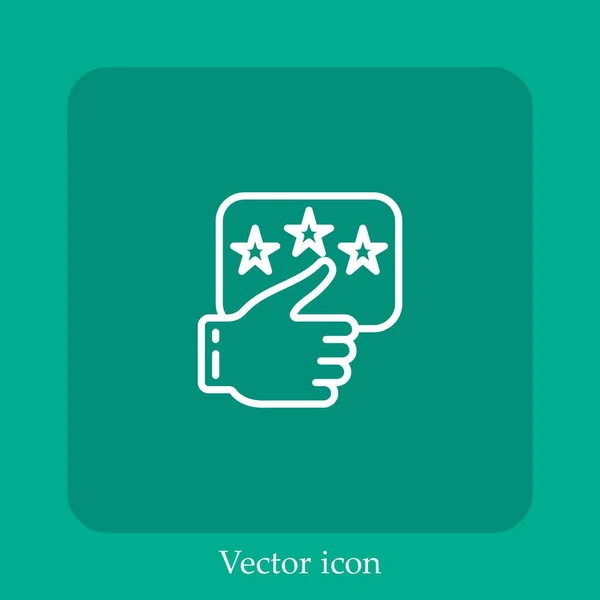 Classificação Ícone Vetor Linear Icon Line Com Curso Editável — Vetor de Stock