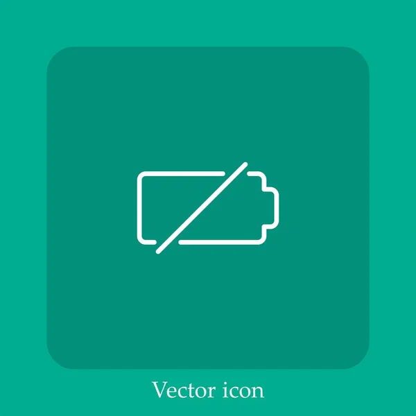 Заряд Вектор Значок Linear Icon Line Редактируемым Штрихом — стоковый вектор