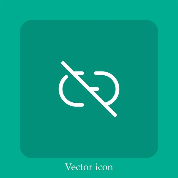 Ícone Vetorial Url Linear Icon Line Com Curso Editável — Vetor de Stock