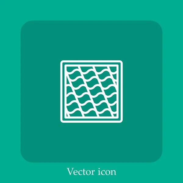 Kacheln Vektor Symbol Lineare Icon Line Mit Editierbarem Strich — Stockvektor