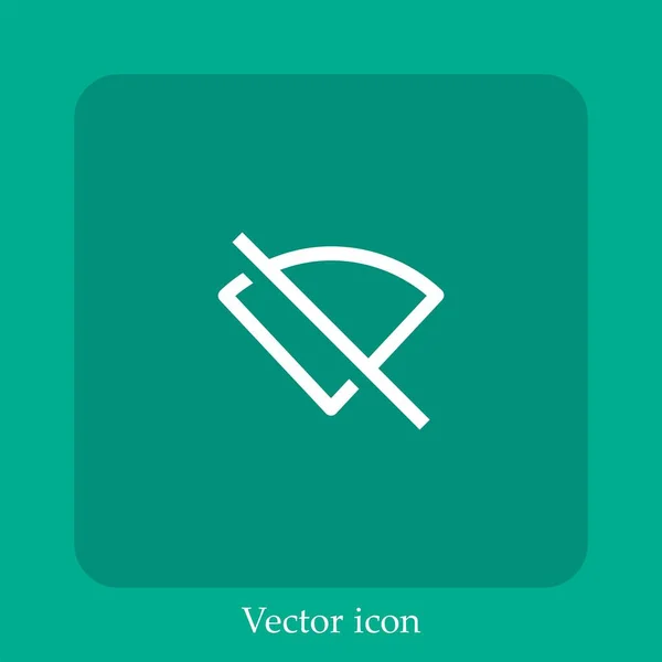 Wifi Vektor Symbol Lineare Icon Line Mit Editierbarem Strich — Stockvektor