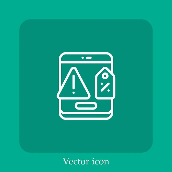 Mobile Vector Icon Linear Icon Line Editable Stroke — Stock Vector