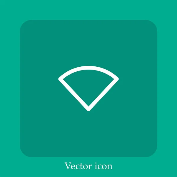Ícone Vetor Wifi Linear Icon Line Com Curso Editável — Vetor de Stock