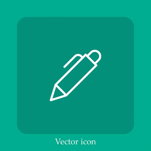 Ícone Vetor Interface Linear Icon Line Com Curso Editável — Vetor de Stock