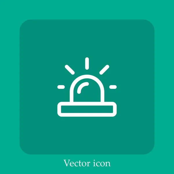 Alarmvektorsymbol Lineare Icon Line Mit Editierbarem Strich — Stockvektor