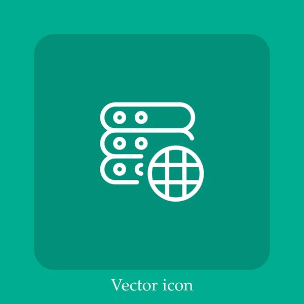 Icono Del Vector Del Sitio Web Icon Line Lineal Con — Vector de stock