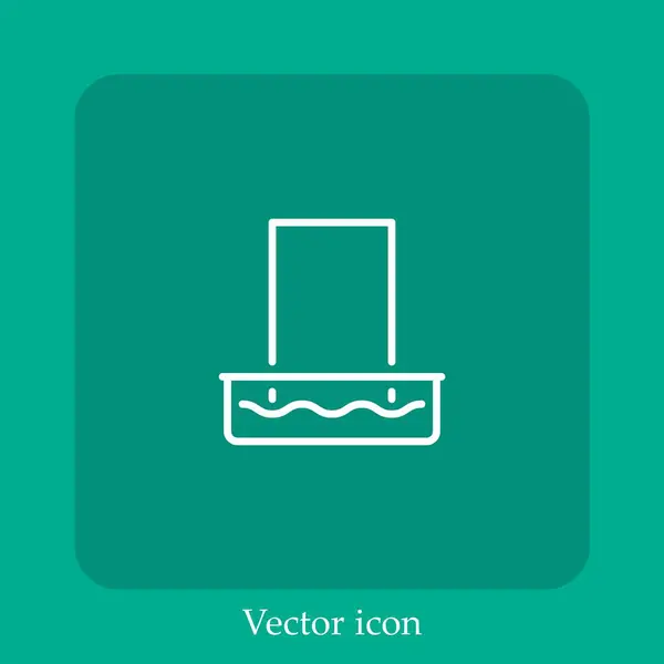 Icône Vectorielle Image Icône Linéaire Ligne Avec Trait Modifiable — Image vectorielle