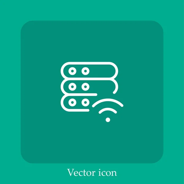 Drahtloses Vektorsymbol Lineare Icon Line Mit Editierbarem Strich — Stockvektor
