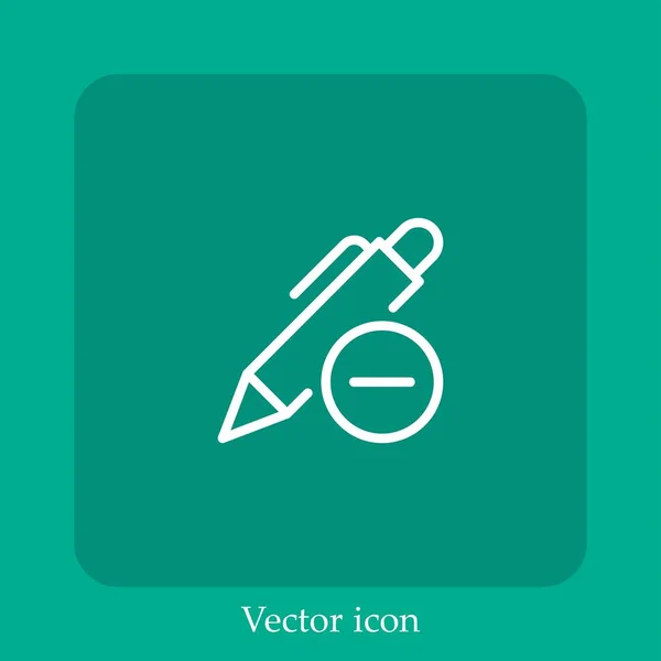 Remove Vector Icon Linear Icon Line Editable Stroke — Vector de stock