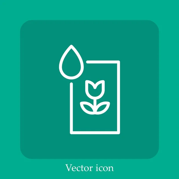 Ícone Vetor Foto Linear Icon Line Com Curso Editável — Vetor de Stock
